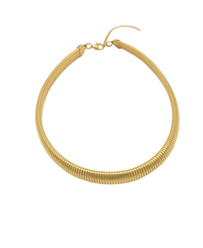 Shop Adornia Omega Chain Necklace In Yellow