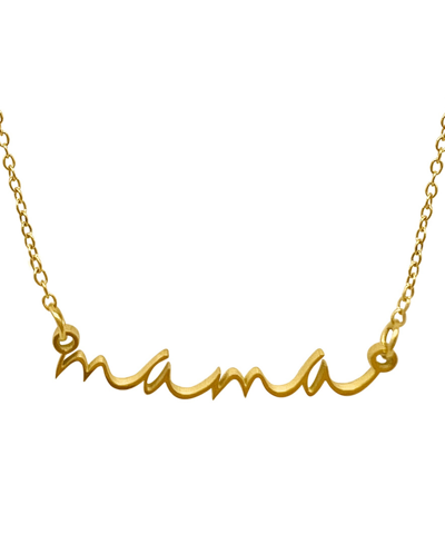 Shop Adornia Cursive Mama Necklace In Yellow