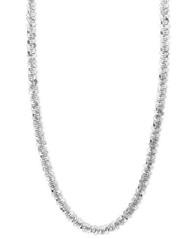 Shop Macy's Sparkle Chain Necklace 18" (1-1/2mm) In 14k White Gold