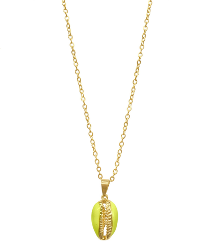 Shop Adornia Yellow Cowrie Shell Necklace