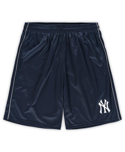 Shop Majestic Men's  Navy New York Yankees Big Tall Mesh Shorts