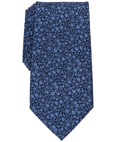 Shop Perry Ellis Men's Scherr Floral Tie In Navy