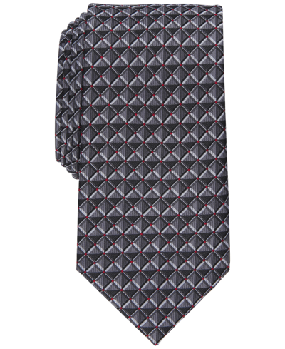 Shop Perry Ellis Men's Geo-print Tie In Black