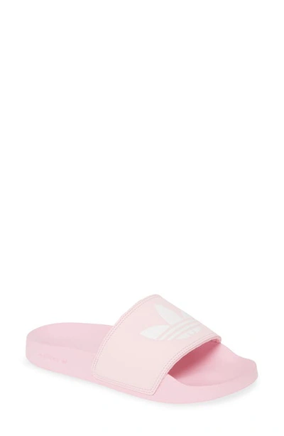 Shop Adidas Originals Adilette Sport Slide In True Pink/ White/ True Pink