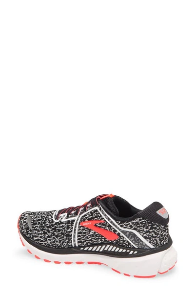 Shop Brooks Adrenaline Gts 20 Running Shoe In Black/white/fiery Coral
