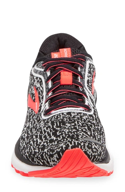 Shop Brooks Adrenaline Gts 20 Running Shoe In Black/white/fiery Coral