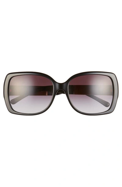 Shop Burberry 58mm Square Sunglasses In Black