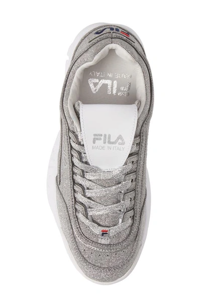 Fila Made In Italy Disruptor 2 Glitter Sneaker In Silver | ModeSens