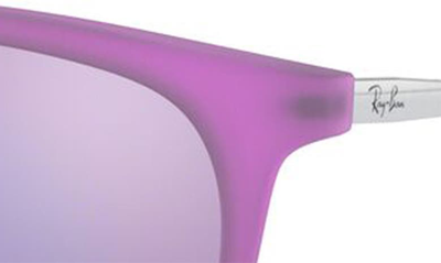 Shop Ray Ban Ray-bay Junior Izzy 50mm Mirrored Sunglasses In Ultra Violet/ Violet Mirror