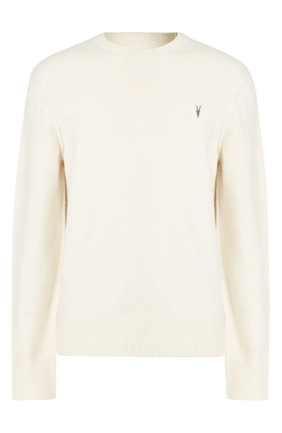 Shop Allsaints Statten Crewneck Sweater In Cloudy Taupe