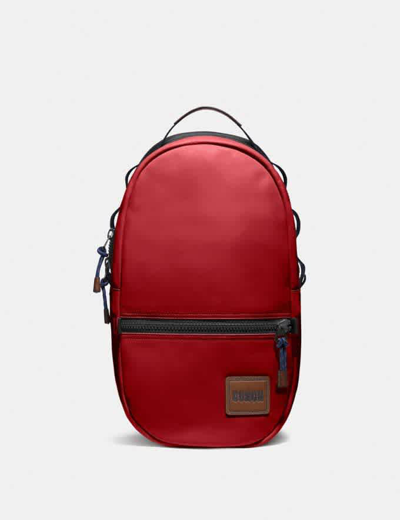 Shop Coach Pacer Backpack With  Patch In Cardinal