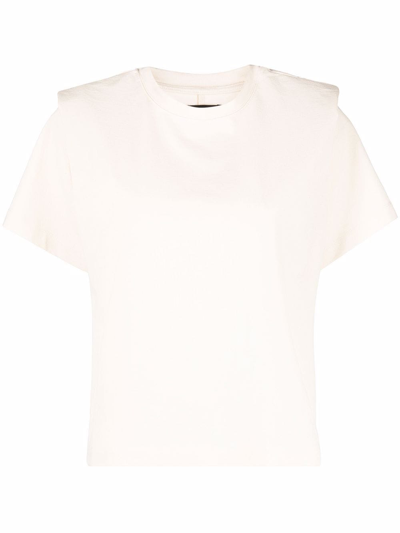Shop Isabel Marant T-shirt Zelitos Clothing In Nude &amp; Neutrals