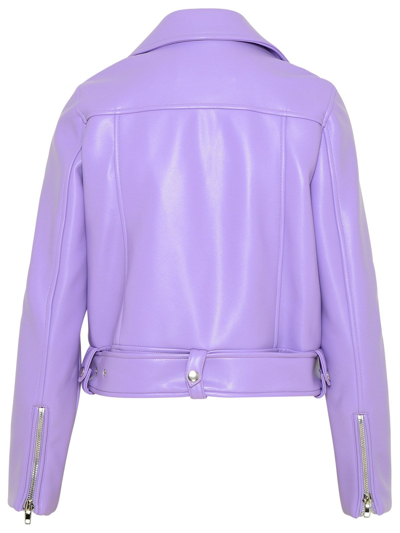 Shop Stand Studio Purple Pu Blend Smeralda Jacket In Violet