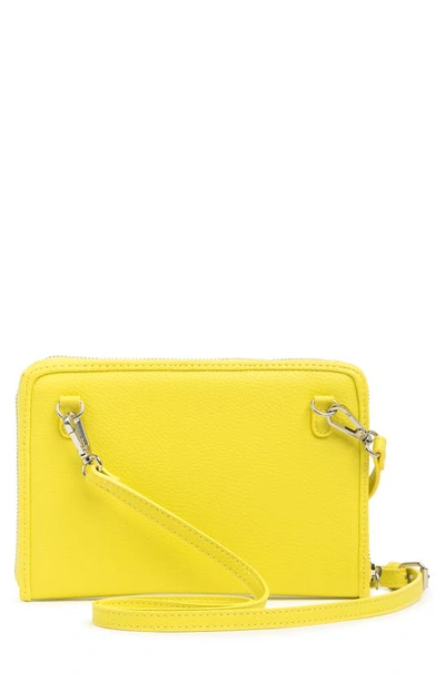 Shop Steve Madden B Penn Wallet On Strap Crossbody In Lime Light