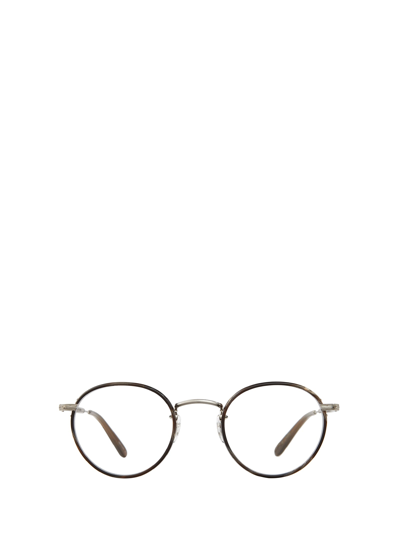 Shop Garrett Leight Eyeglasses In Dark Wave Rock-brushed Silver-hazel