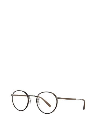 Shop Garrett Leight Eyeglasses In Dark Wave Rock-brushed Silver-hazel