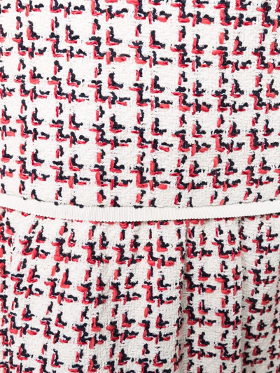 Ferragamo Textured A-line Skirt In White