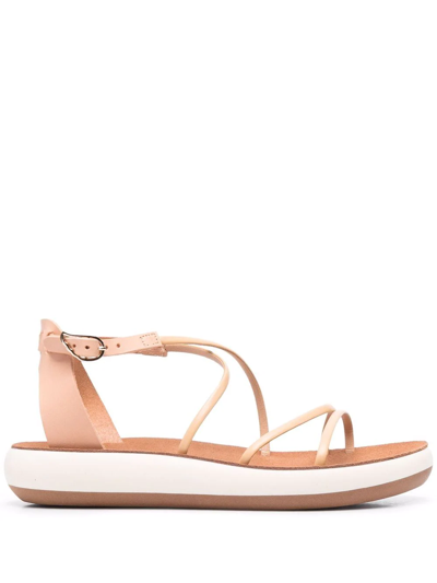Shop Ancient Greek Sandals Anastasia Strappy Sandals In Nude