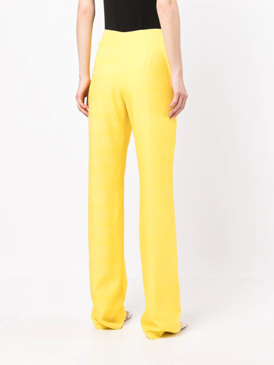 De La Vali Charlie Tailored Trousers In Gelb