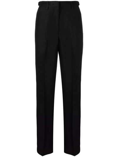 Shop Msgm Tailored Straight-leg Trousers In Schwarz