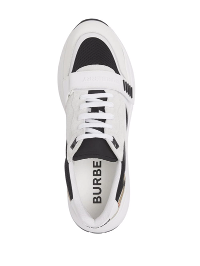 Shop Burberry Vintage Check Low-top Sneakers In Weiss