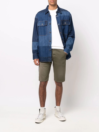 Shop Diesel Slim-cut Drawstring Shorts In Green