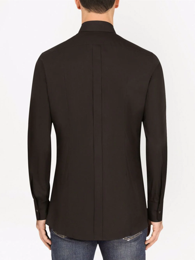 Shop Dolce & Gabbana Slim-cut Shirt In Black