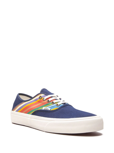 Vans Authentic "retro Stripes" Sneakers In Blue