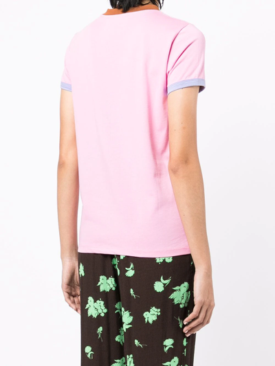 Natasha Zinko Pixel Queen Of The Boxes Cotton T-shirt In Pink