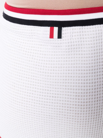 Shop Thom Browne Dotted Short Skirt In 100 White