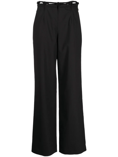 Shop Dion Lee Rope Macrame Wide-leg Trousers In Black