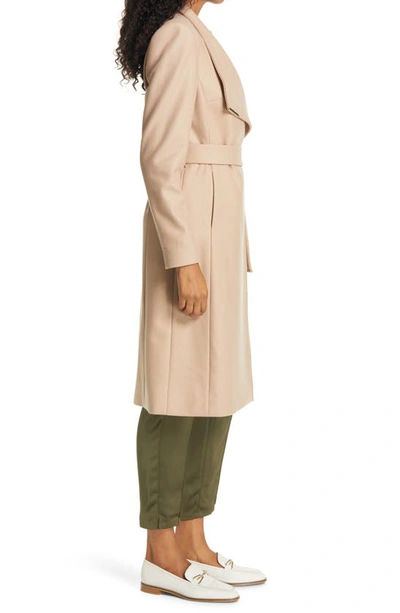 Shop Ted Baker Rose Wool & Cashmere Blend Wrap Coat In Camel