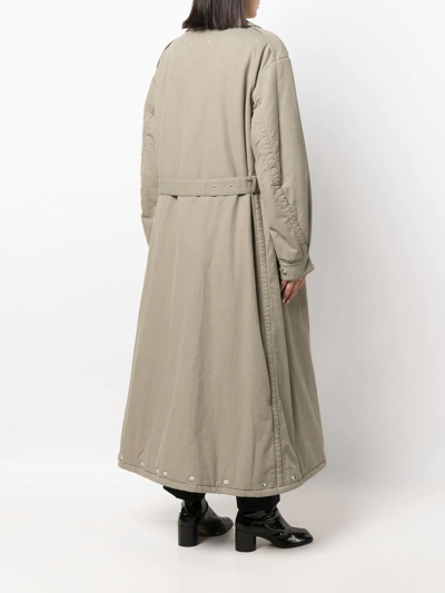 Maison Margiela Deconstructed Trench Coat In Green