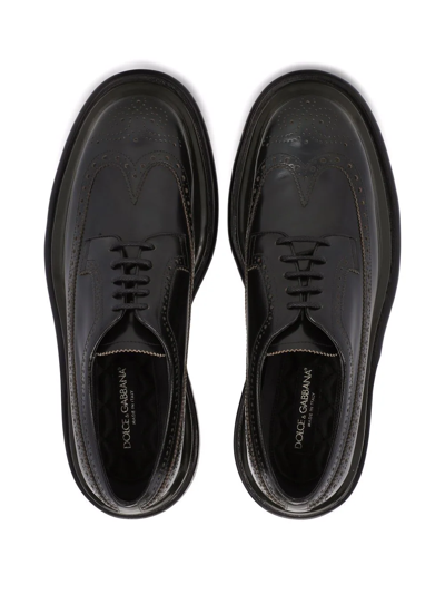 Shop Dolce & Gabbana Lace-up Brogues In Black