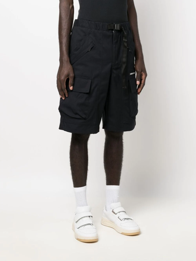 Shop Ambush Wksp Belted Cargo Shorts In Black