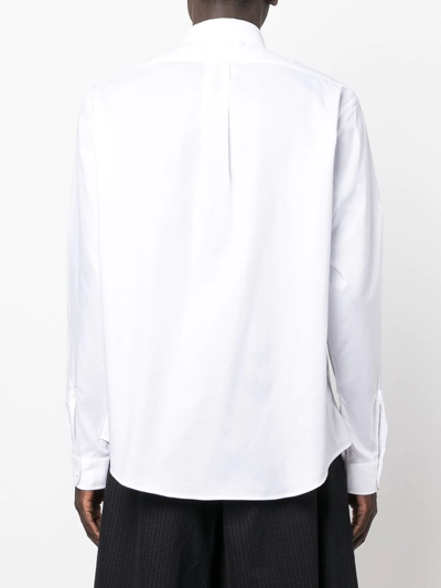 Shop Maison Margiela Button-down Cotton Shirt In White