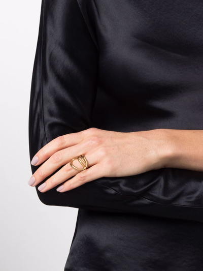 Shop Charlotte Chesnais Petit Round Trip Ring In Gold