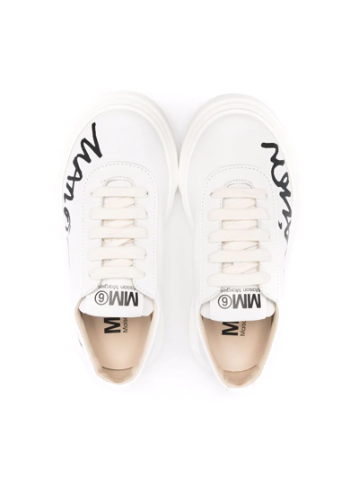 Mm6 Maison Margiela Logo-print Low-top Sneakers In White