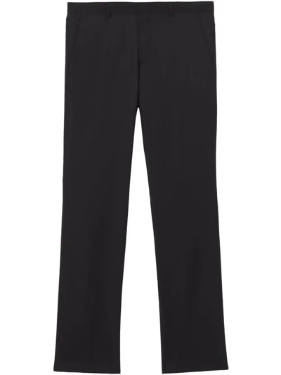 Shop Burberry Tailored Slim Trousers In Black