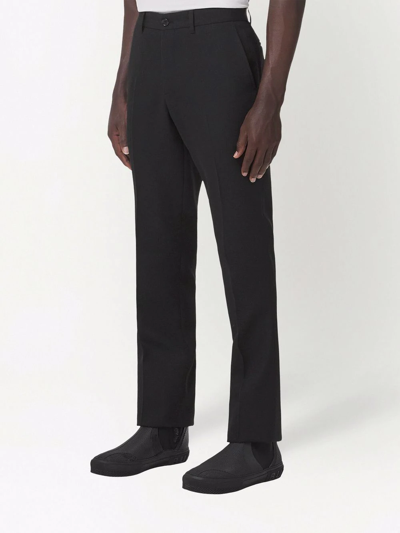 Shop Burberry Tailored Slim Trousers In Black