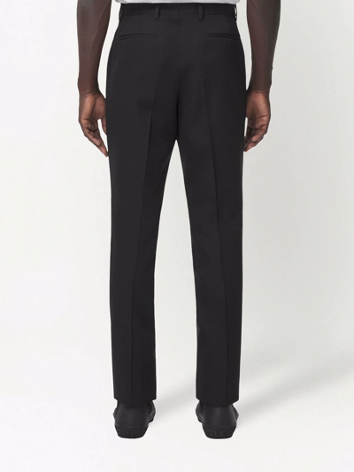 Shop Burberry Tailored Slim Trousers In Black