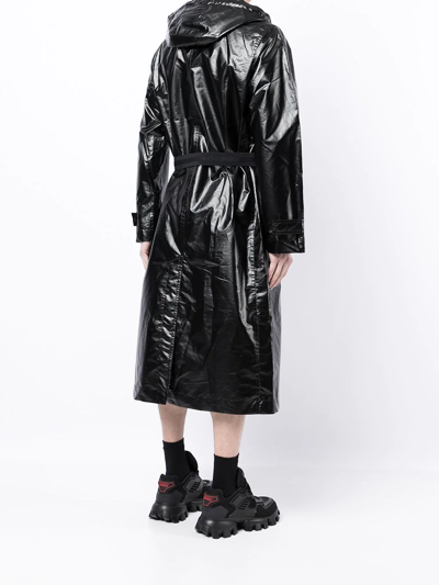 Shop Alyx Lightweight Belted Raincoat In Black