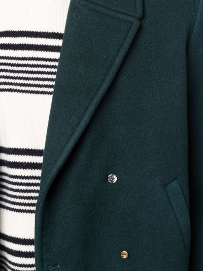 Nick Fouquet Double-breasted Fitted Peacoat In Green