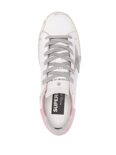 Golden Goose Superstar Leather Upper And Heel Suede Star And Spur Cream Sole Sneakers In Multi