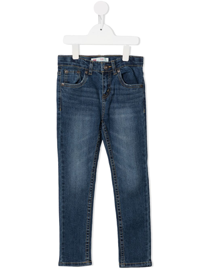 Shop Levi's Slim-cut Stonewashed Jeans In Blue