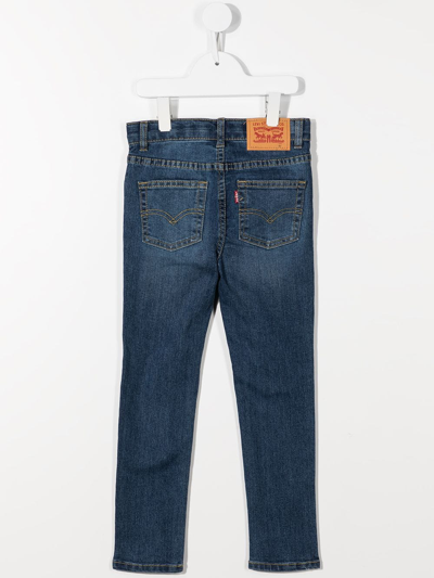 Shop Levi's Slim-cut Stonewashed Jeans In Blue
