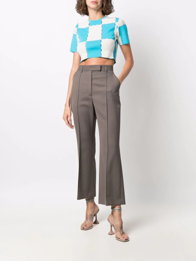 Shop Jacquemus Patchwork Cropped Top In Neutrals