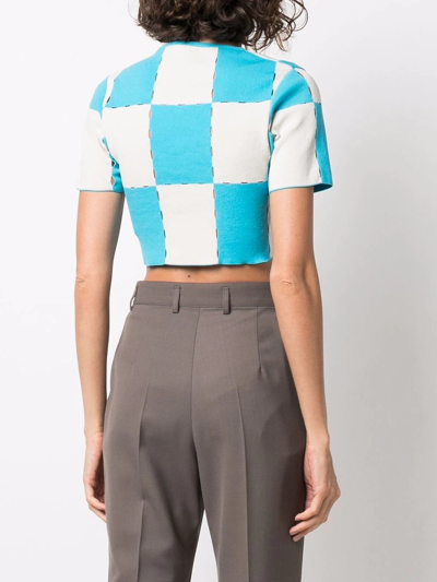 Shop Jacquemus Patchwork Cropped Top In Neutrals