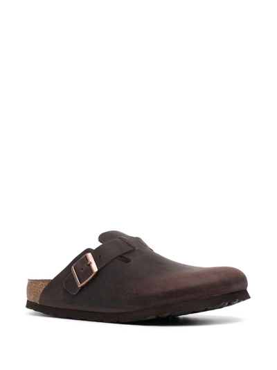 Shop Birkenstock Boston Leather Sandals In Brown