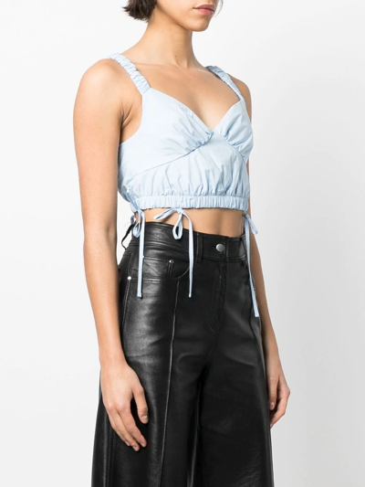 Shop Act N°1 Ruched Crop Top In Blue